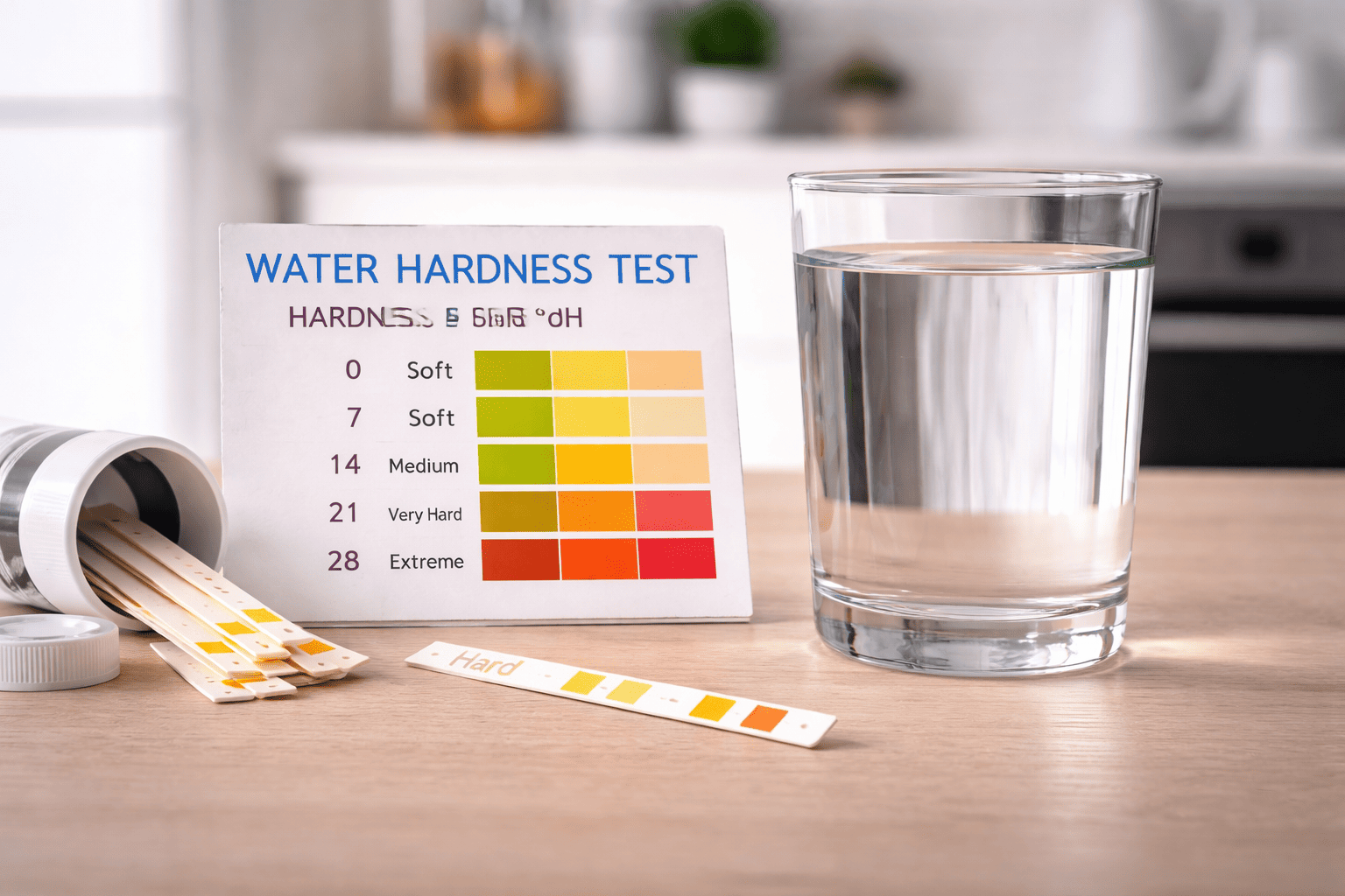 Papierovy test na tvrdost vody
